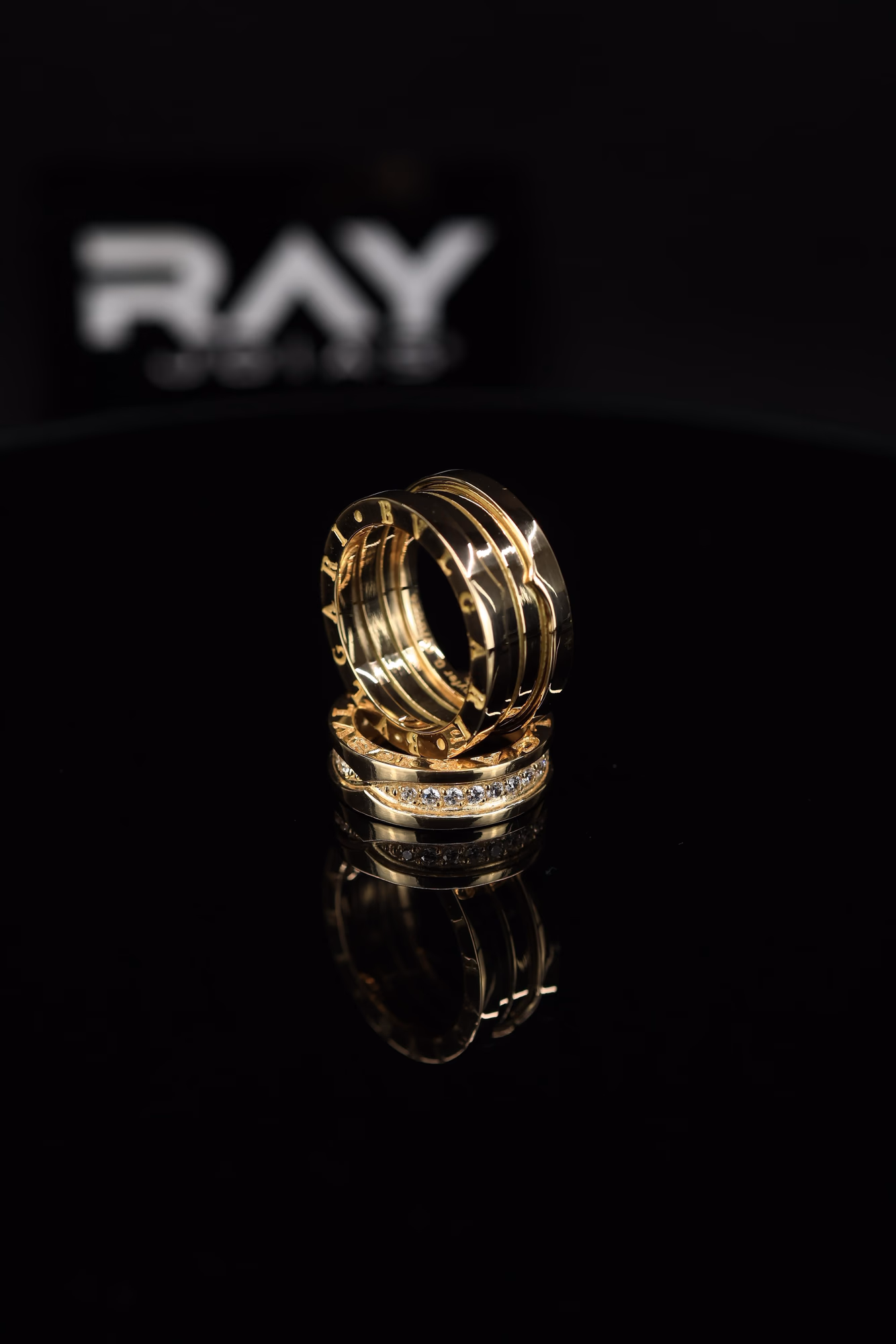 Par de aliança modelo Bvlgari Mola